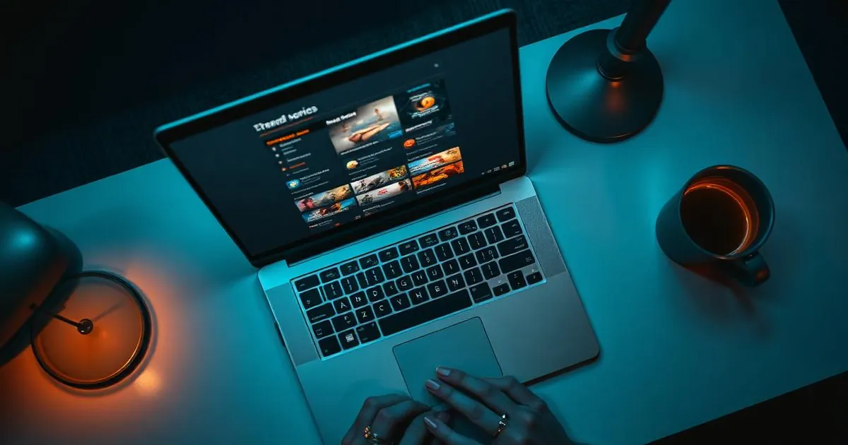 Pessoa comparando opções de serviços de IPTV antes de contratar um plano