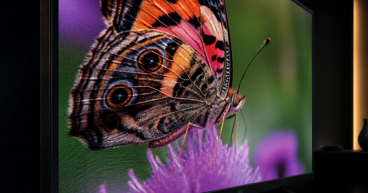 Detalhe de imagem em resolução 4K exibida por um serviço de IPTV