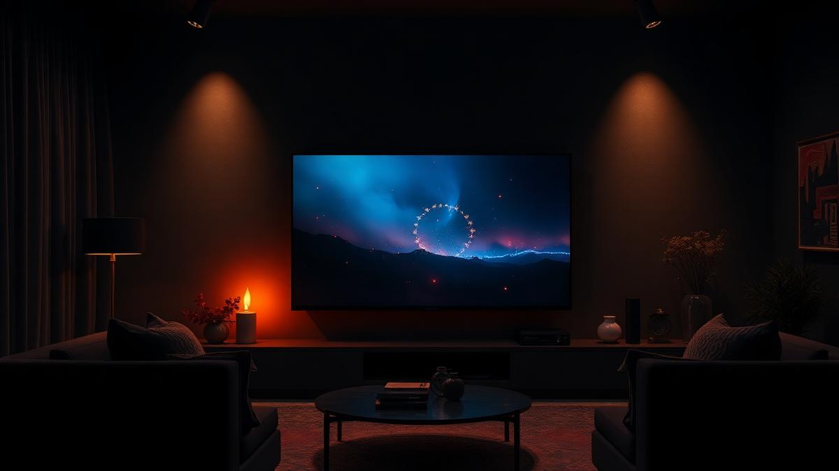 Televisão exibindo transmissão fluida em 4K de um IPTV sem travamentos